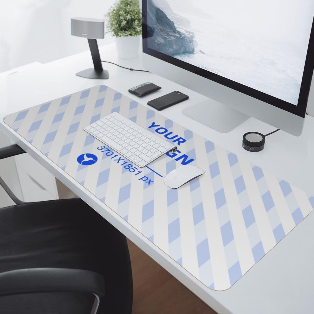 17x35in Horizontal Oversized Leather Waterproof Keyboard Pad