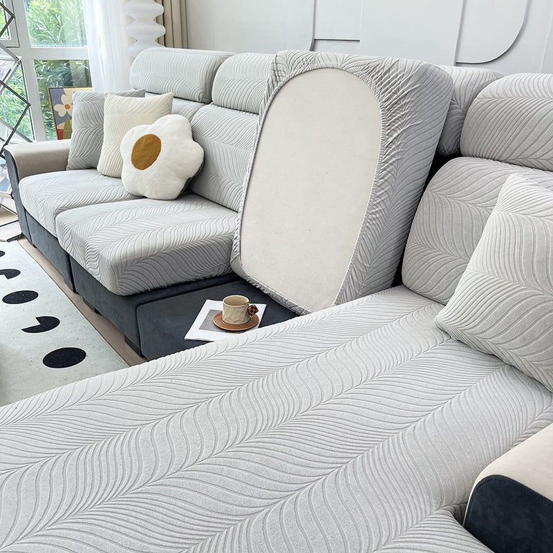 Waterproof Sofa Solid Color Jacquard Sofa Sofa Seat Cover