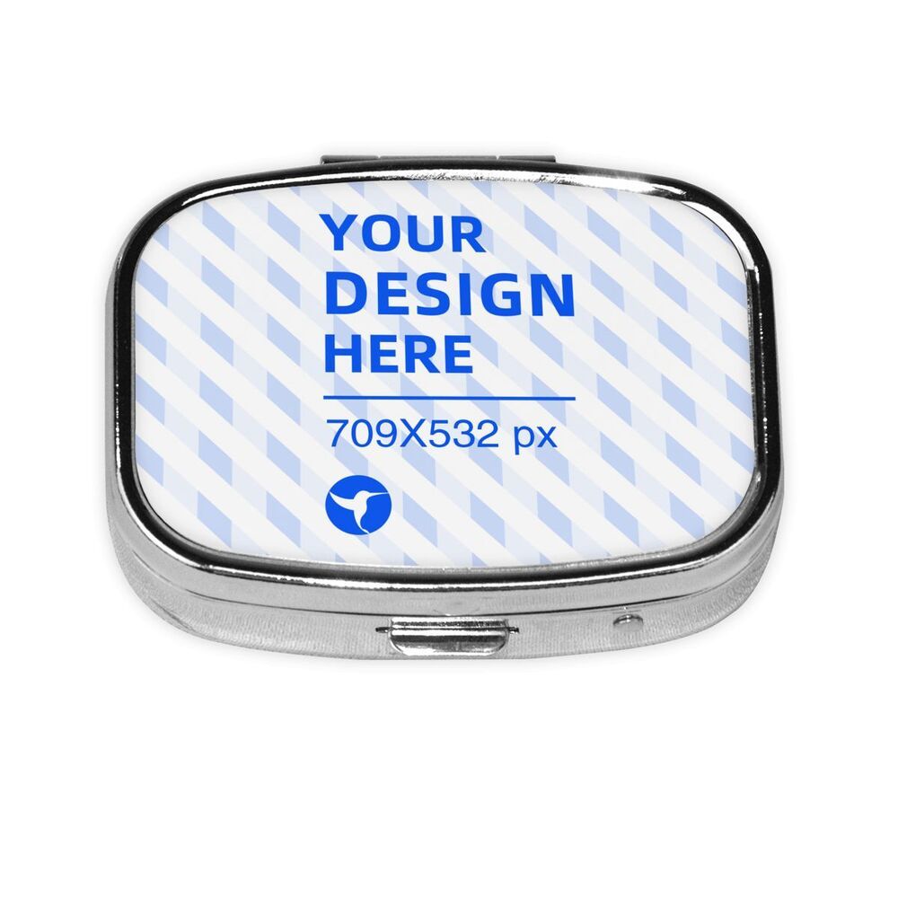 Square Mini Portable Eco-friendly Metal Pill Box