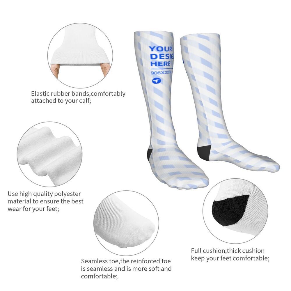 20in Black Heel Thickened Thermal Socks