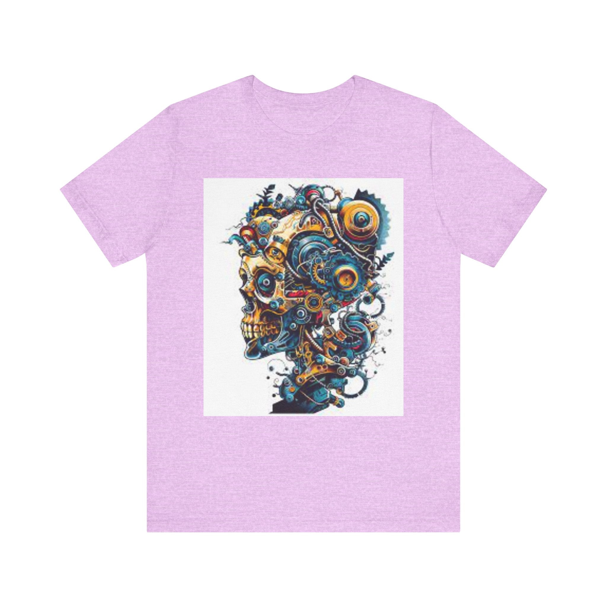 Mechanical Skull Graphic Tee — Steampunk Skull Art T-Shirt