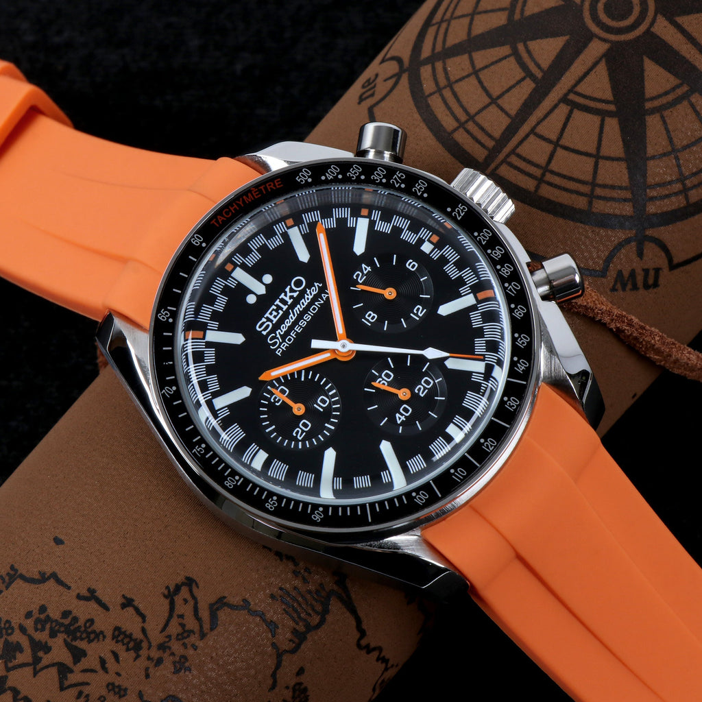 Custom Seiko Mod Orange Speed Watch