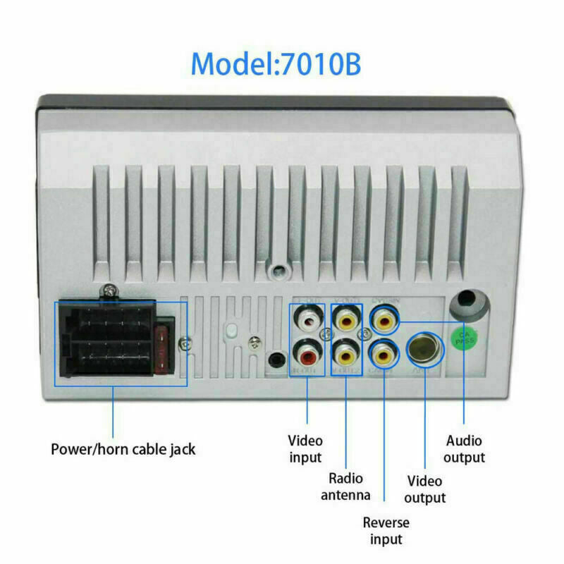 AUX Car MP5 Player  Double 2DIN Bluetooth Touch Screen Stereo Radio USB Camera