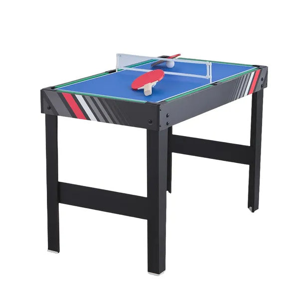 4-in-1 Combo Game Table Set, Air Hockey Table, Multi Combination Table With Air Hockey, Pool Billiard, Foosball, Ping Pong, Pushers & Pucks, Sports Arcade Table For Family Game Room Office