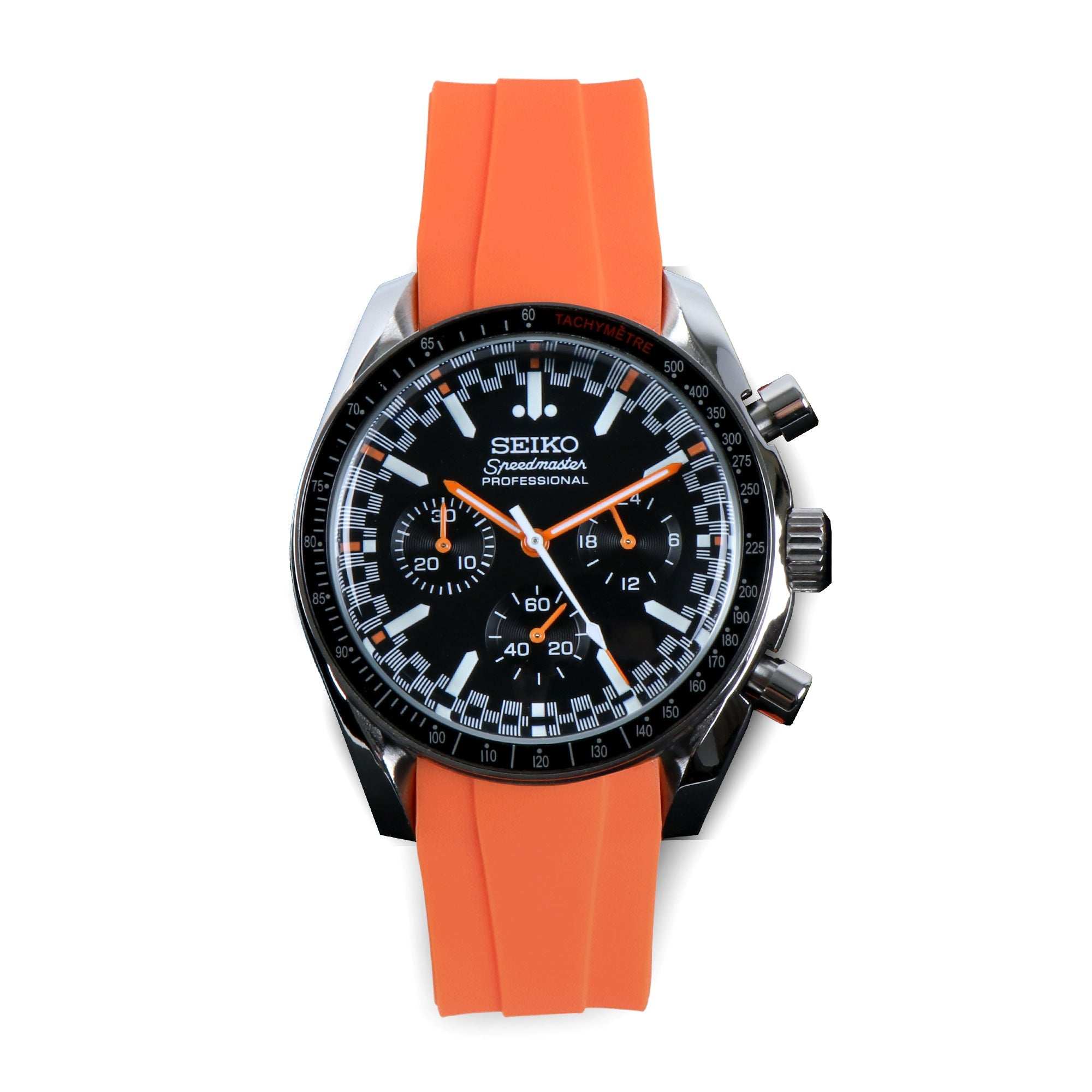 Custom Seiko Mod Orange Speed Watch