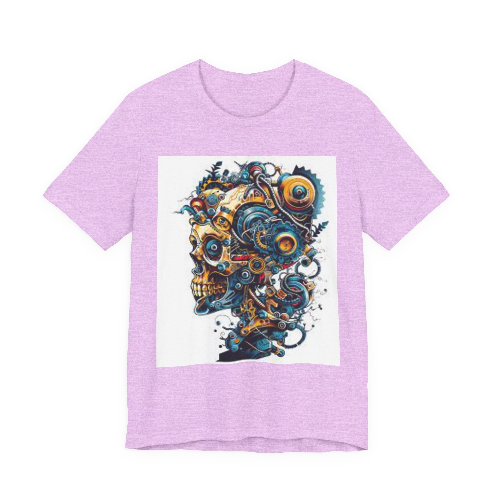 Mechanical Skull Graphic Tee — Steampunk Skull Art T-Shirt