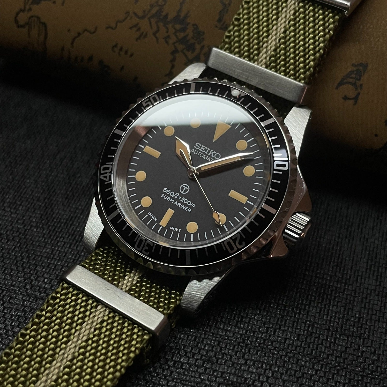 Custom Seiko Vintage Milsub Mod - Sword Hands & More