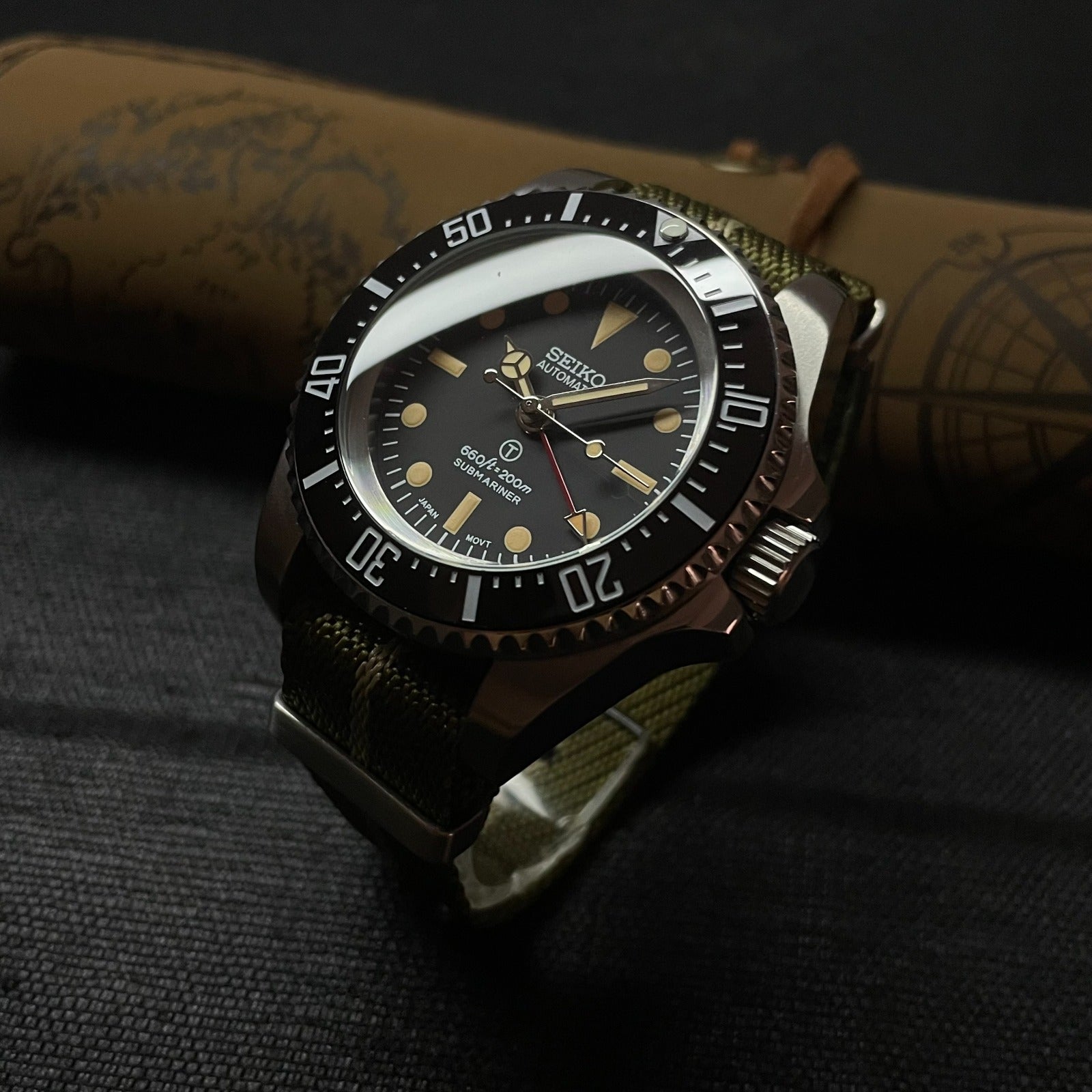Custom Seiko Vintage Milsub Mod - Sword Hands & More