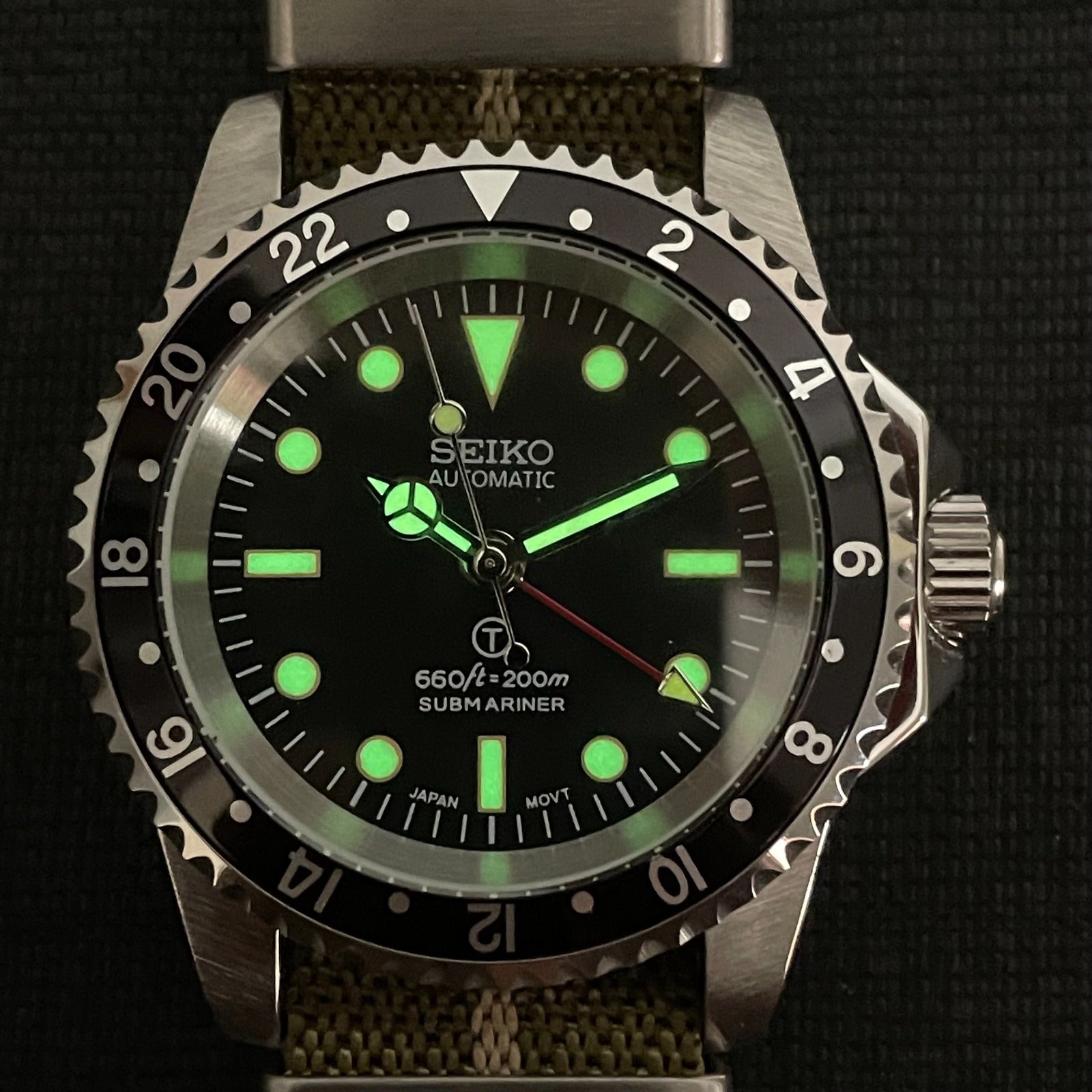 Custom Seiko Vintage Milsub GMT Mod