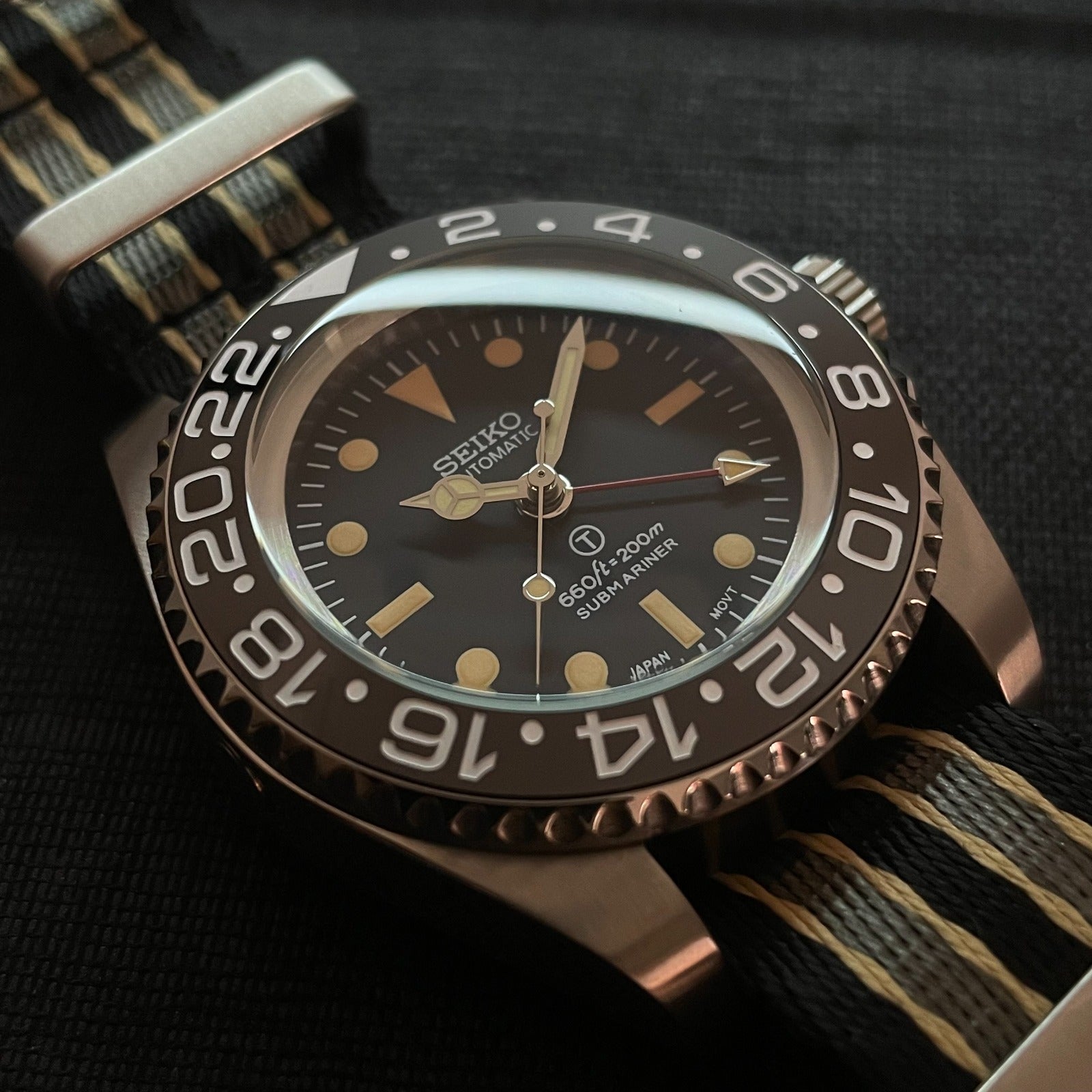 Custom Seiko Vintage Milsub Mod - Sword Hands & More