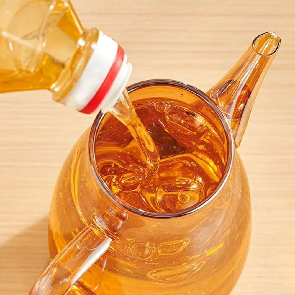600/800/1000ML Glass Oil Dispenser Bottle with Drip Free Spout Large Capacity Leak-Proof Oil Storage Container for Kitchen Tools