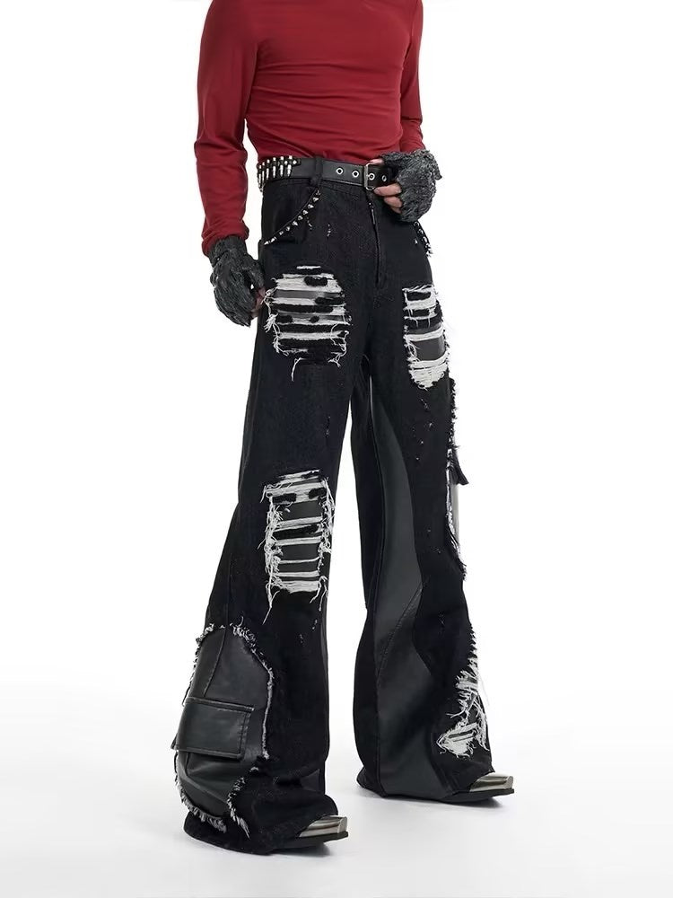 Retro Rivet Stitching Skinny Jeans