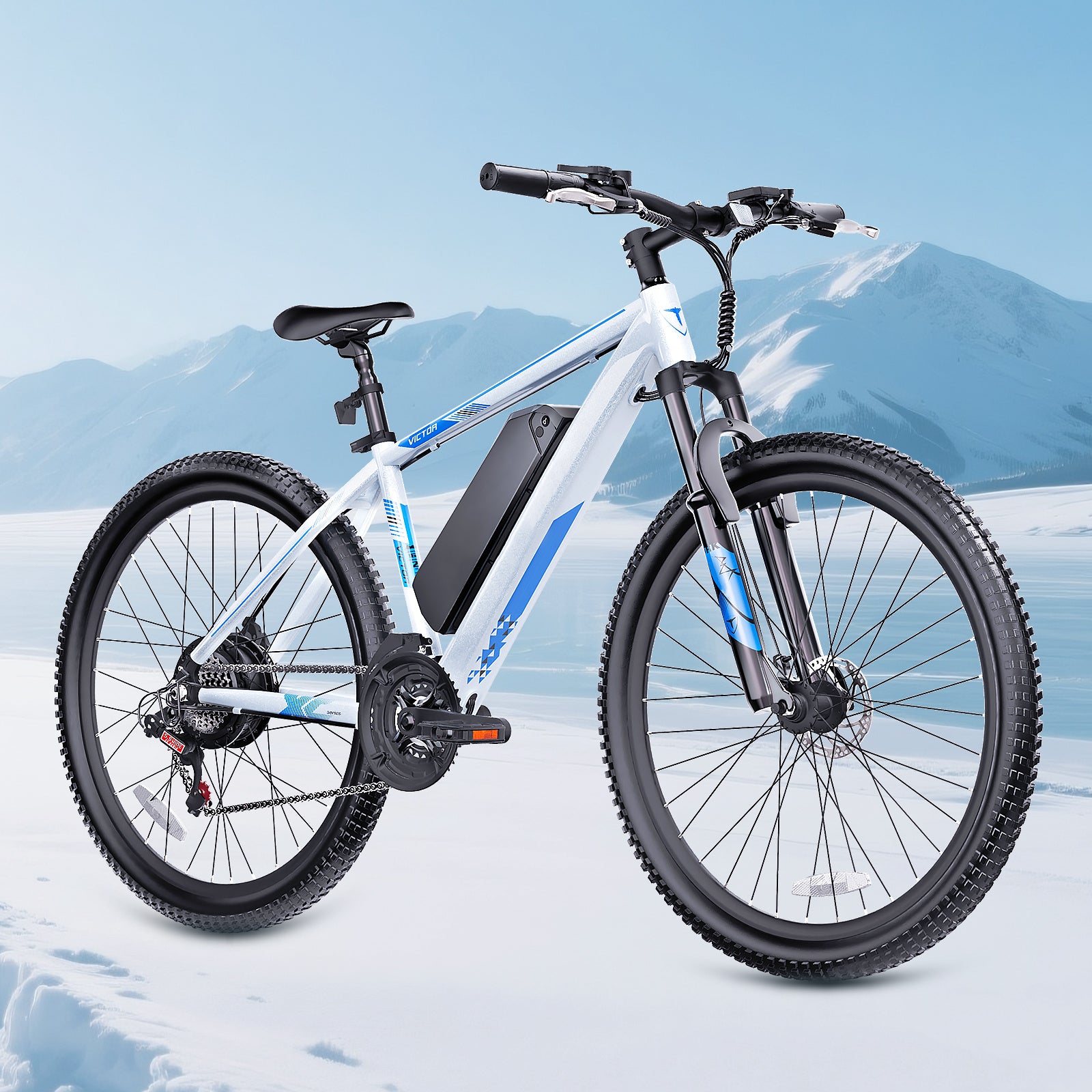 350W 20in City Electric Bike, 40km Range, 21-Speed Gears, Mechanical Disc Brakes