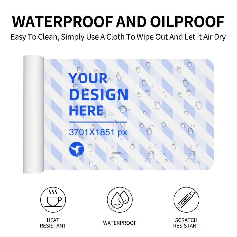 17x35in Horizontal Oversized Leather Waterproof Keyboard Pad