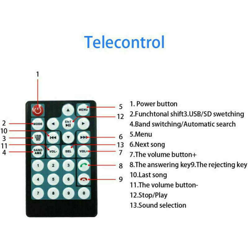 AUX Car MP5 Player  Double 2DIN Bluetooth Touch Screen Stereo Radio USB Camera