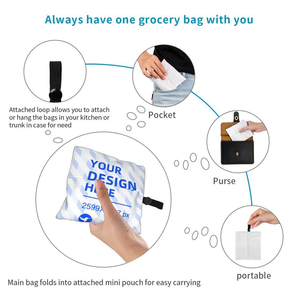 Folding Eco-Friendly Large Capacity Portable Lightweight Shopping Bag