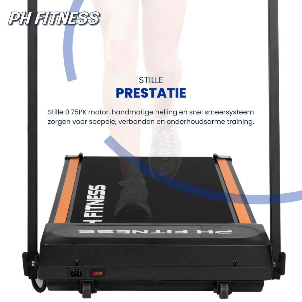 Loopband – 8 km/u – Incline & Handmatige Helling – Opvouwbaar / Inklapbaar – F2A – Black / Zwart