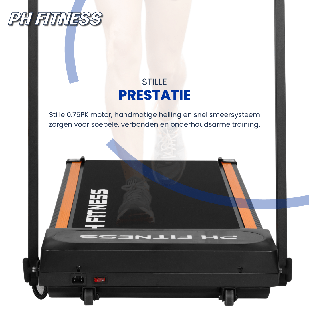 Loopband – 8 km/u – Incline & Handmatige Helling – Opvouwbaar / Inklapbaar – F2A – Black / Zwart