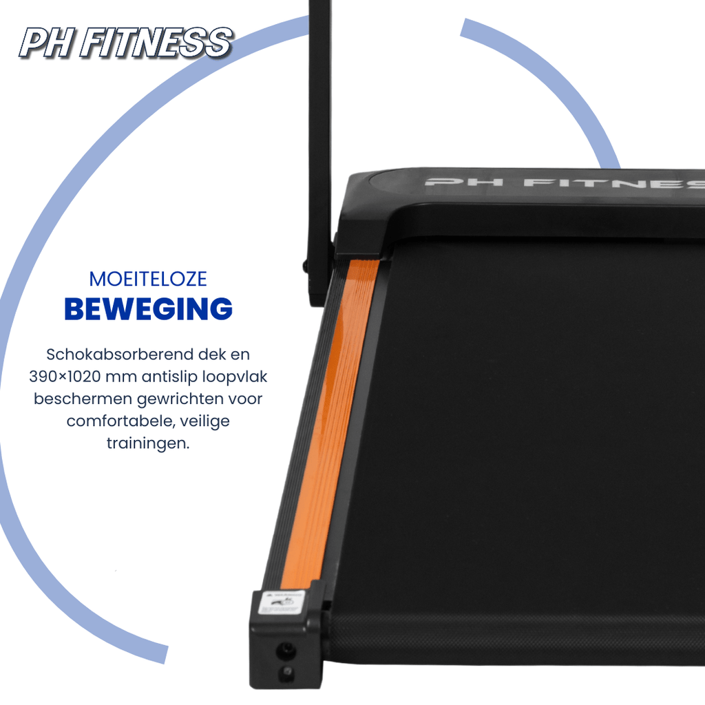 Loopband – 8 km/u – Incline & Handmatige Helling – Opvouwbaar / Inklapbaar – F2A – Black / Zwart