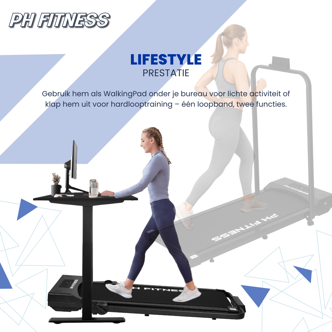 Loopband – 8 km/u - Incline & Handmatige Helling – Zwart of Roze – Walking Pad – Loopband voor Thuis - F1A – Wandelband